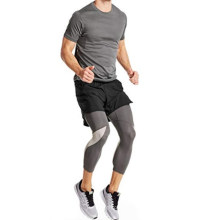 Men′s Compression Training 3/4 Pants with Sublimation Print Mission